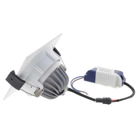 LED šviestuvas, kvadratinis, įmontuojamas, 8W, neutrali balta šviesa