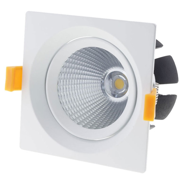 LED šviestuvas, kvadratinis, pasukamas, 15W, neutrali balta šviesa