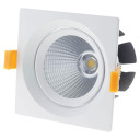 LED šviestuvas, kvadratinis, pasukamas, 20W, neutrali balta šviesa