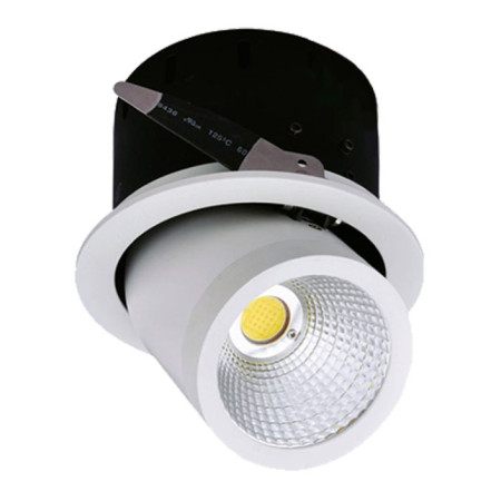 LED šviestuvas, apvalus, pasukamas, 35W, šilta balta šviesa