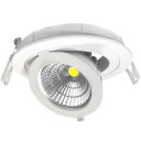 LED šviestuvas, apvalus, reguliuojamas, 12W, šalta balta šviesa