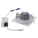 LED šviestuvas, kvadratinis, reguliuojamas, 12W, šalta balta šviesa