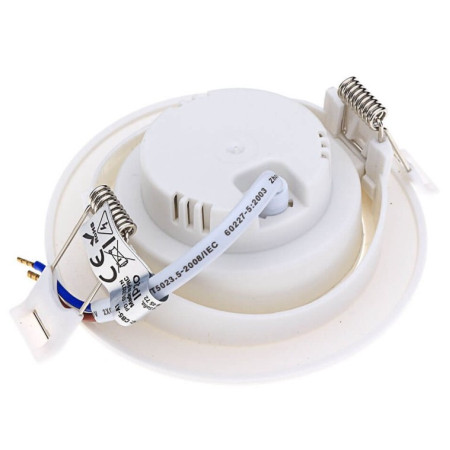 LED šviestuvas, apvalus, pasukamas, 5W, šalta balta šviesa