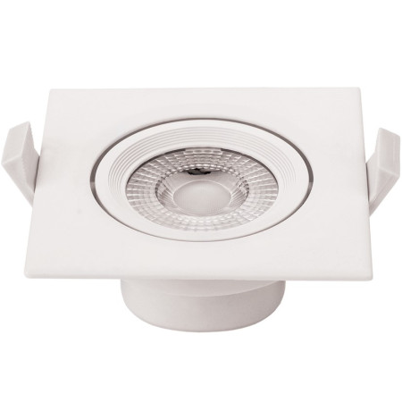 LED šviestuvas, kvadratinis, pasukamas, 5W, šalta balta šviesa