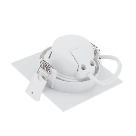 LED šviestuvas, kvadratinis, pasukamas, 5W, šalta balta šviesa