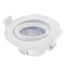 LED šviestuvas, apvalus, pasukamas, 7W, šalta balta šviesa