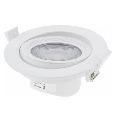 LED šviestuvas, apvalus, pasukamas, 10W, šalta balta šviesa