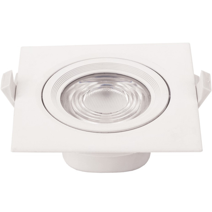 LED šviestuvas, kvadratinis, pasukamas, 10W, šilta balta šviesa