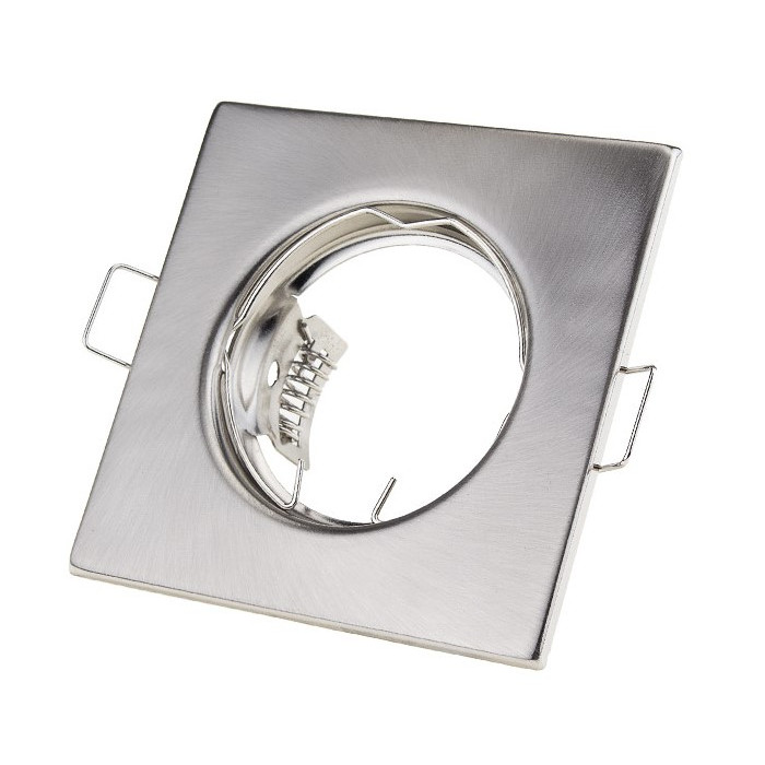 LED šviestuvo karkasas, kvadratinis, nereguliuojamas, nerūdyjančio plieno, 2vnt./pak.