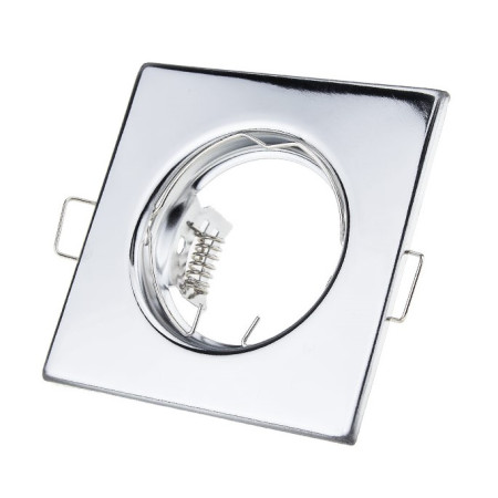 LED šviestuvo karkasas, kvadratinis, nereguliuojamas, chrominis, 2vnt./pak.