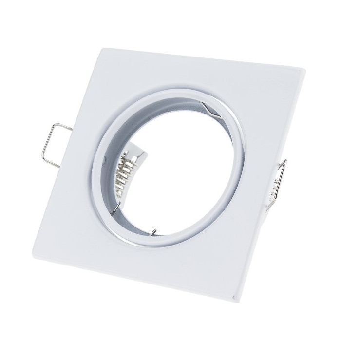 LED šviestuvo karkasas, kvadratinis, reguliuojamas, baltas