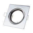 LED šviestuvo karkasas, kvadratinis, reguliuojamas, chrominis