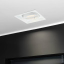 LED šviestuvas, stačiakampis, baltas, reguliuojamas, 1 lizdas, 2vnt./pak.