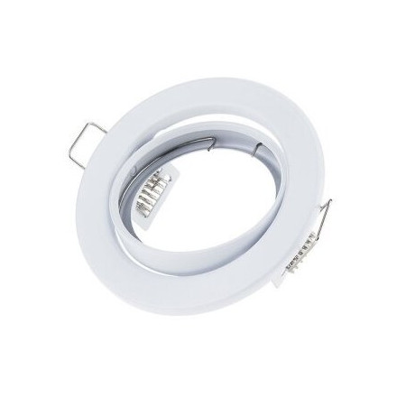 LED šviestuvo karkasas, apvalus, reguliuojamas, baltas