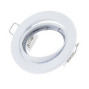 LED šviestuvo karkasas, apvalus, reguliuojamas, baltas