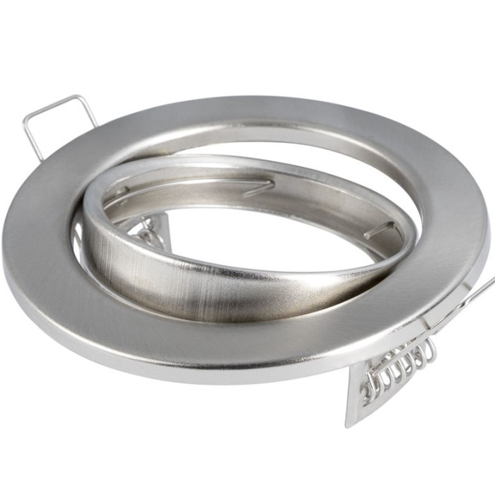 LED šviestuvo karkasas, apvalus, reguliuojamas, nerūdyjančio plieno