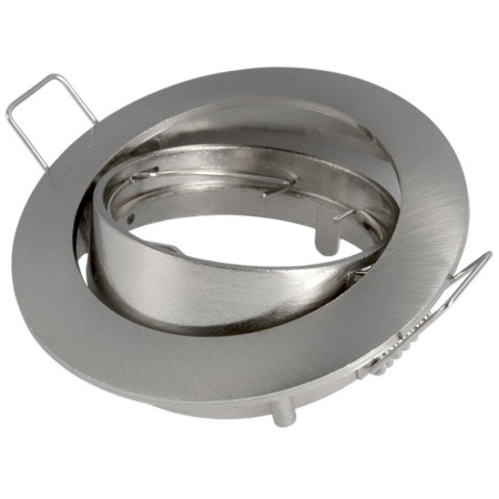 LED šviestuvas, apvalus, pasukamas, nerūdyjančio plieno