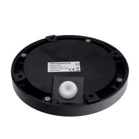 LED laiptų šviestuvas, apvalus, juodas, 2W, šilta balta šviesa