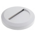 LED laiptų šviestuvas, apvalus, baltas, 2W, šilta balta šviesa