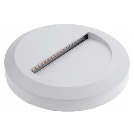LED laiptų šviestuvas, apvalus, baltas, 2W, neutrali balta šviesa