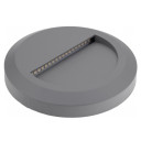 LED laiptų šviestuvas, apvalus, pilkas, 2W, neutrali balta šviesa