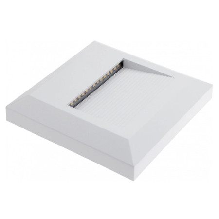 LED laiptų šviestuvas, kvadratinis, baltas, 2W, šilta balta šviesa