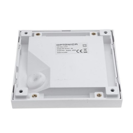 LED laiptų šviestuvas, kvadratinis, baltas, 2W, šilta balta šviesa