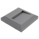 LED laiptų šviestuvas, kvadratinis, pilkas, 2W, neutrali balta šviesa