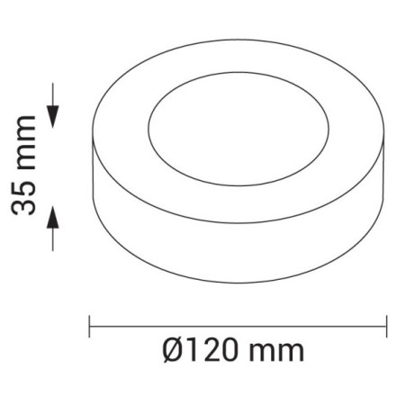 LED paviršinė panelė, apvali, 6W, šalta balta šviesa