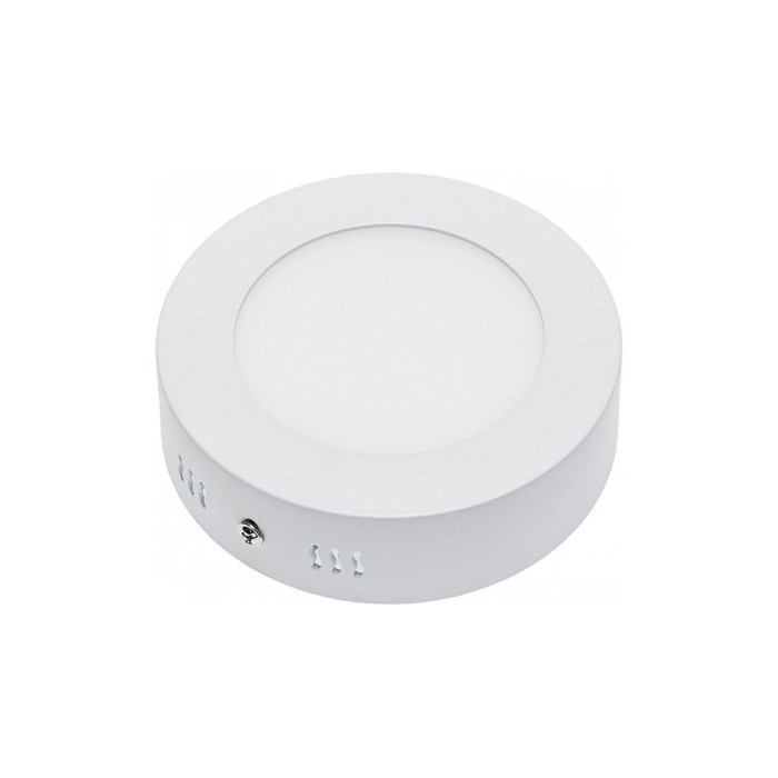 LED paviršinė panelė, apvali, 6W, šilta balta šviesa