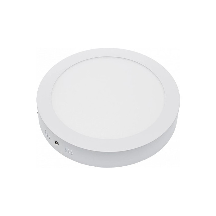 LED paviršinė panelė, apvali, 18W, šalta balta šviesa