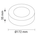 LED paviršinė panelė, apvali, 12W, šalta balta šviesa