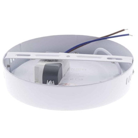 LED paviršinė panelė, apvali, 24W, šalta balta šviesa