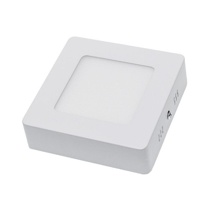 LED paviršinė panelė, kvadratinė, AC85-260V, 6W, šalta balta šviesa