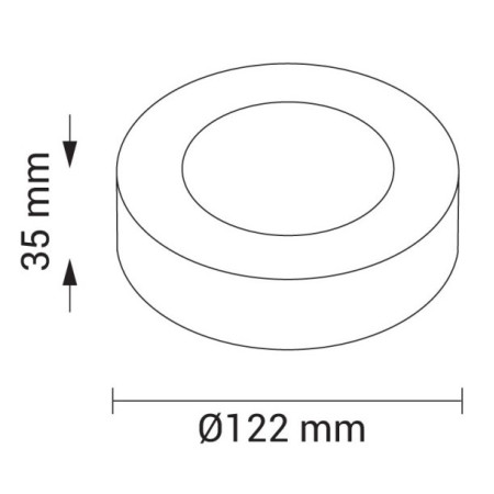 LED paviršinė panelė, apvali, 6W, CCT šviesa
