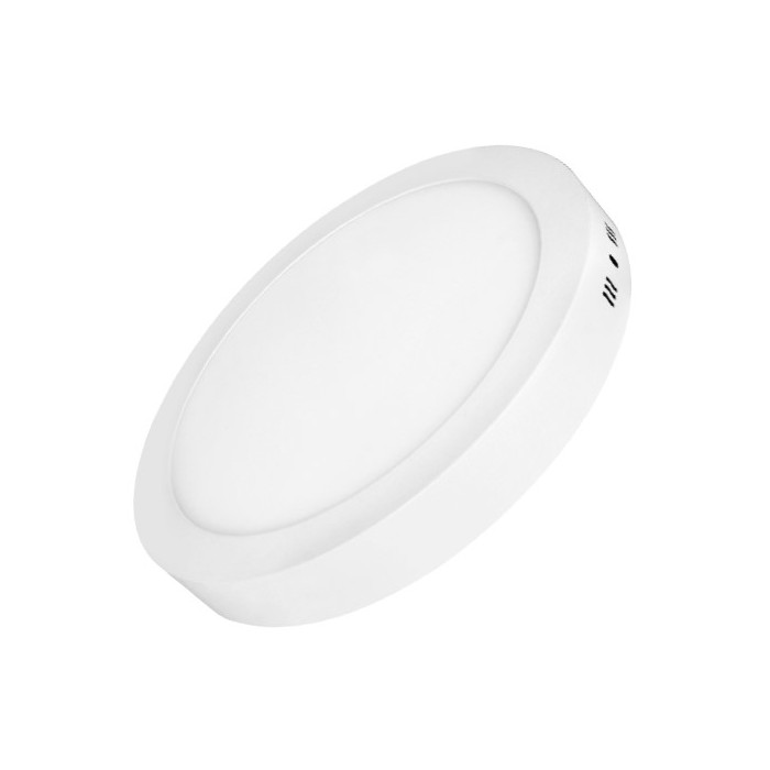 LED paviršinė mini panelė, apvali, 12W, šilta balta šviesa