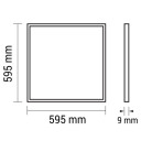 LED panelė, 60x60, 29W, su maitinimu, 135lm/W, neutrali balta šviesa