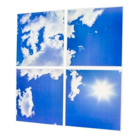 LED panelė, 60x60, 45W, 100Lm/W, debesys, šalta balta šviesa