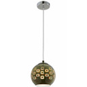 LED lubų šviestuvas, 3D stiklas, D200mm, balionas, chrominės bangelės