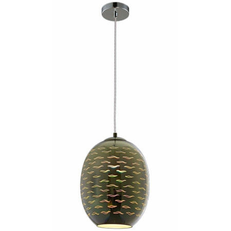 LED lubų šviestuvas, 3D stiklas, D220mm, chrominės bangelės