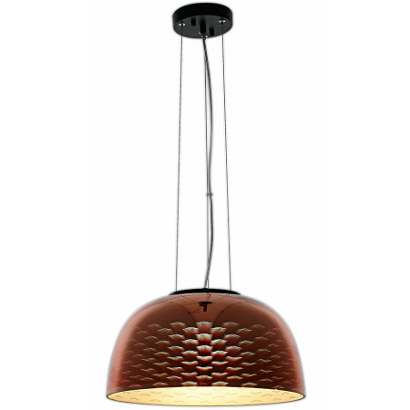 LED lubų šviestuvas, 3D stiklas, D400mm, skėtis, varinės bangelės