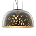 LED lubų šviestuvas, 3D stiklas, D400mm, skėtis, chrominiai apskritimai