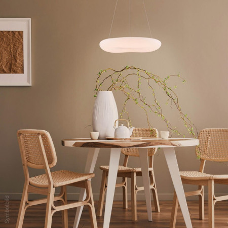 LED lubų šviestuvas, 38W, apskritimas, šilta balta šviesa