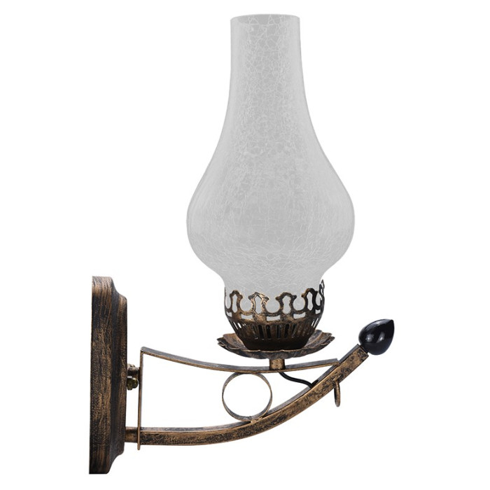 LED sieninė lempa, 5W, bronzinė, liepsnos imitacija