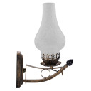 LED sieninė lempa, 5W, bronzinė, liepsnos imitacija