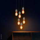 LED lubų lempos laikiklis, "pintas" laidas