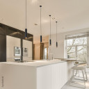 LED lubų šviestuvas, juodas, reflektorius auksinis, 300mm