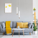 LED lubų šviestuvas, baltas, reflektorius auksinis, 500mm