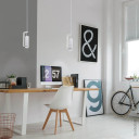 LED lubų šviestuvas, baltas, su rėmeliu, 200mm