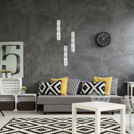 LED lubų šviestuvas, suktas, sidabrinis, 300mm